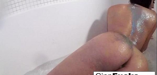  Christiana glitters up her shower and bathtub